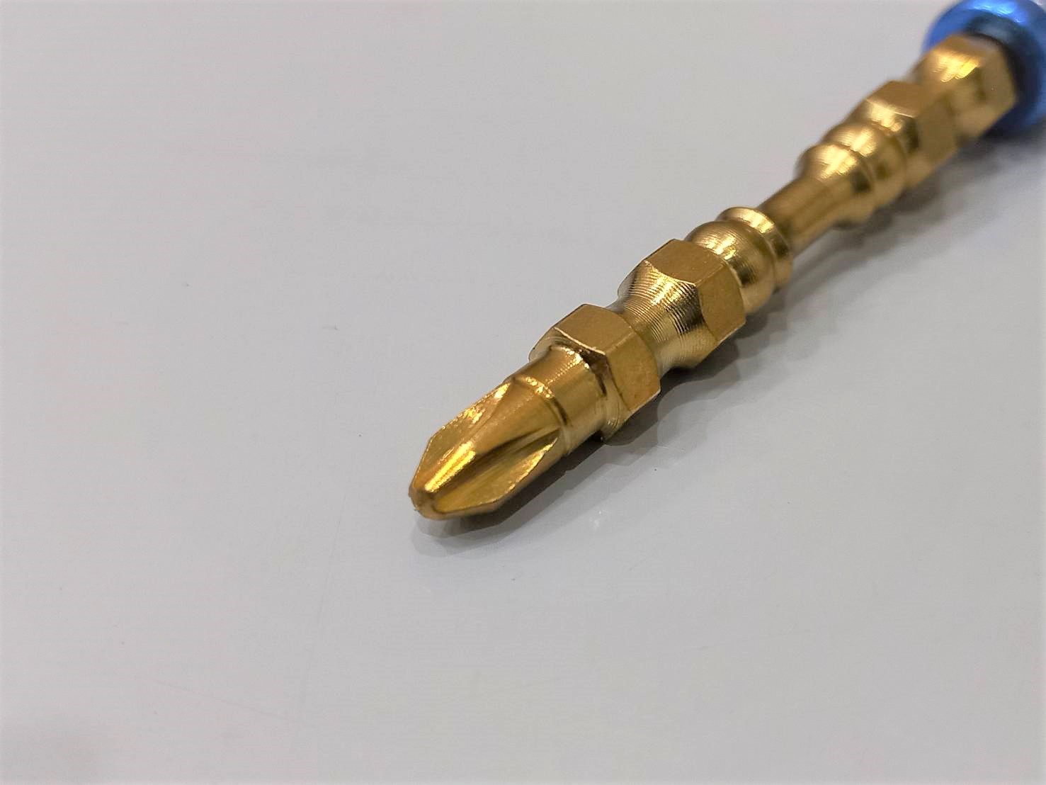 ดอกไขควงลม ปลอกแม่เหล็ก สีทองหัวน้ำเงิน