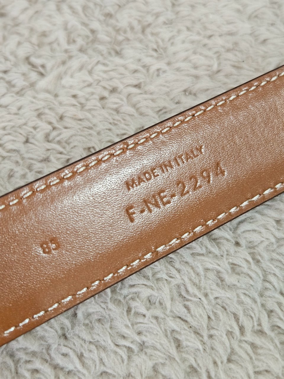 Celine Medium 25MM Triomphe Belt สีน้ำตาล