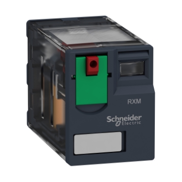 RXM2AB1P7 SCHNEIDER Miniature plug in relay, Harmony, 12A, 2CO, lockable test button 230V AC