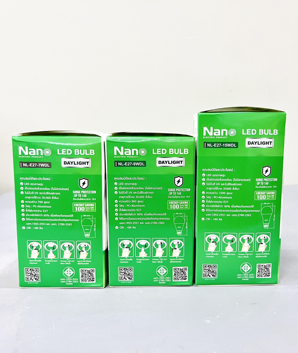หลอด LED Bulb แสงขาว Nano