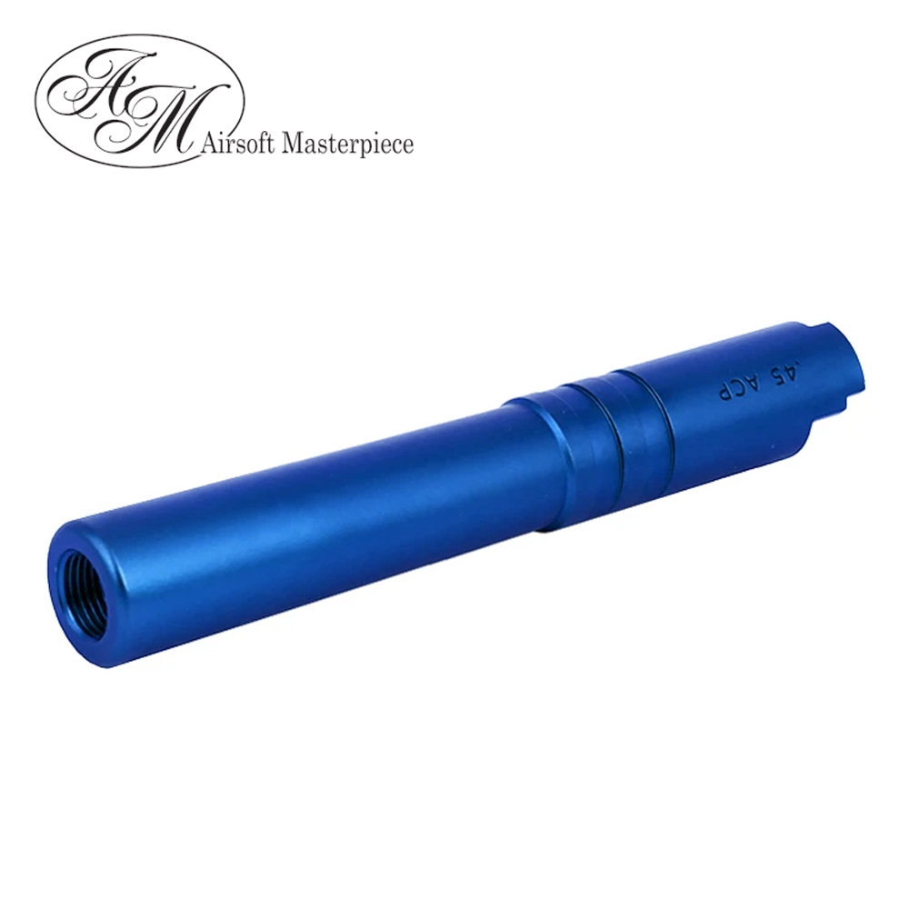 Airsoft Masterpiece Aluminum Threaded Outer Barrel for Hi-CAPA 4.3 (Blue)