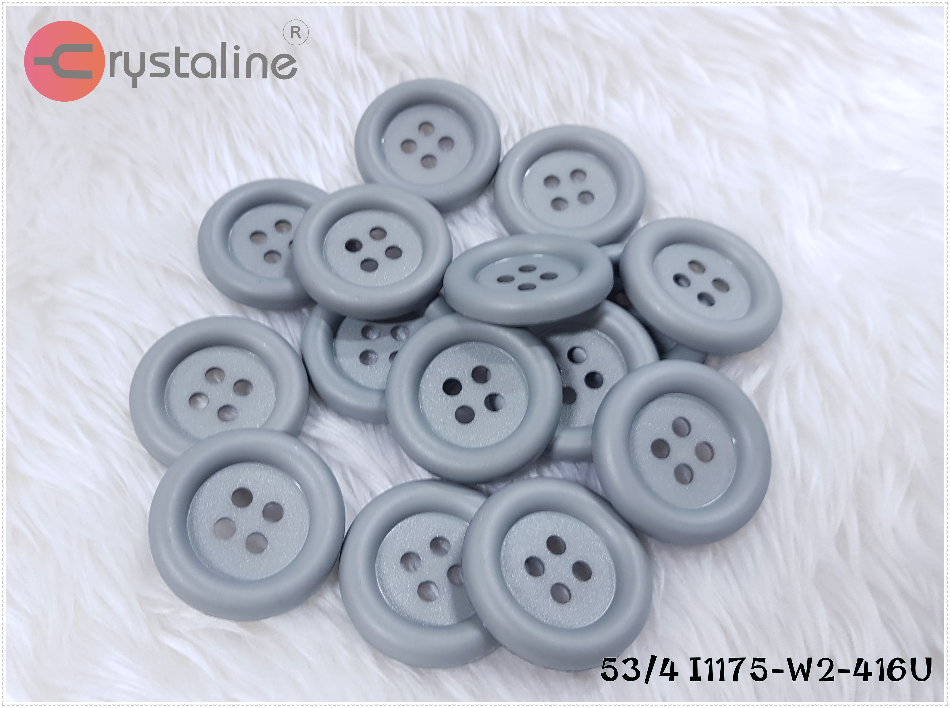 Big button - Gray col. (size 53L,50pcs/pack)