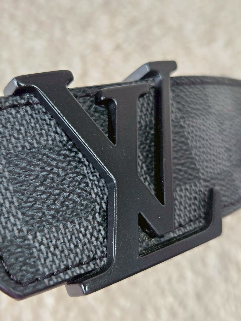 LV M9808 100/40 Initiales Damier Graphite Belt