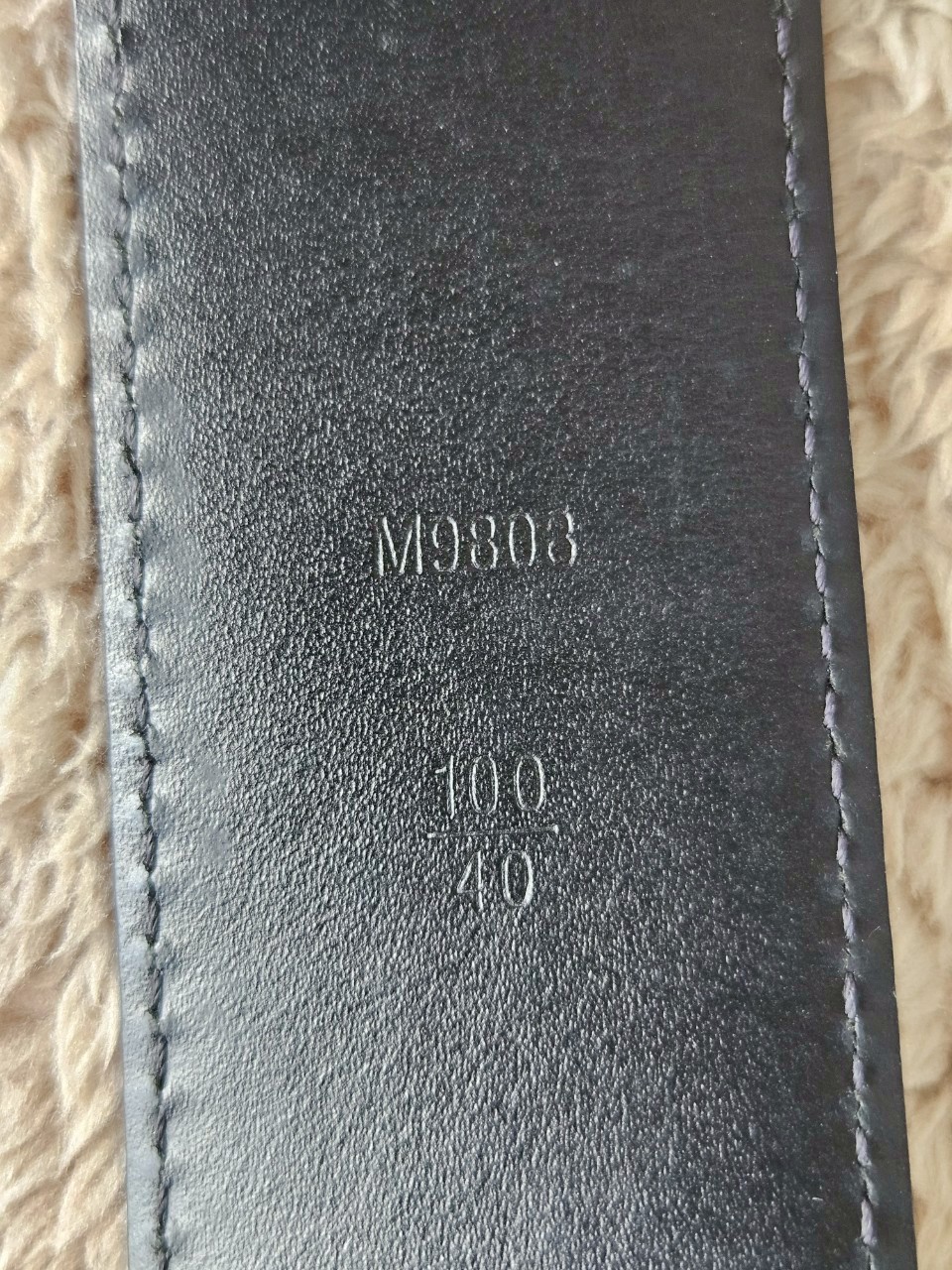 LV M9808 100/40 Initiales Damier Graphite Belt