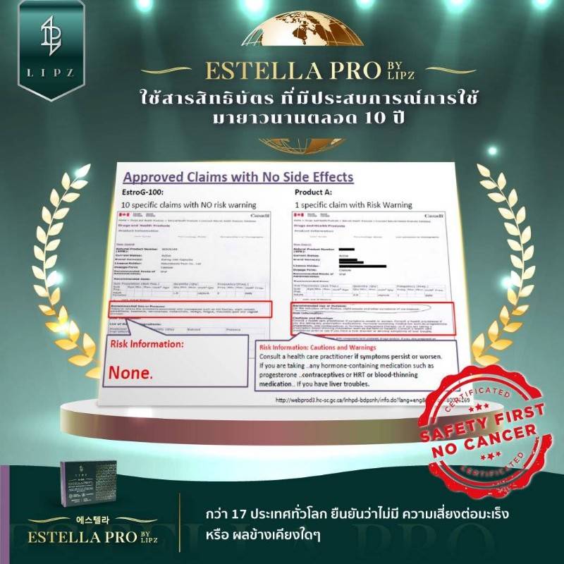 EstellaProงานวิจัยรองรับ