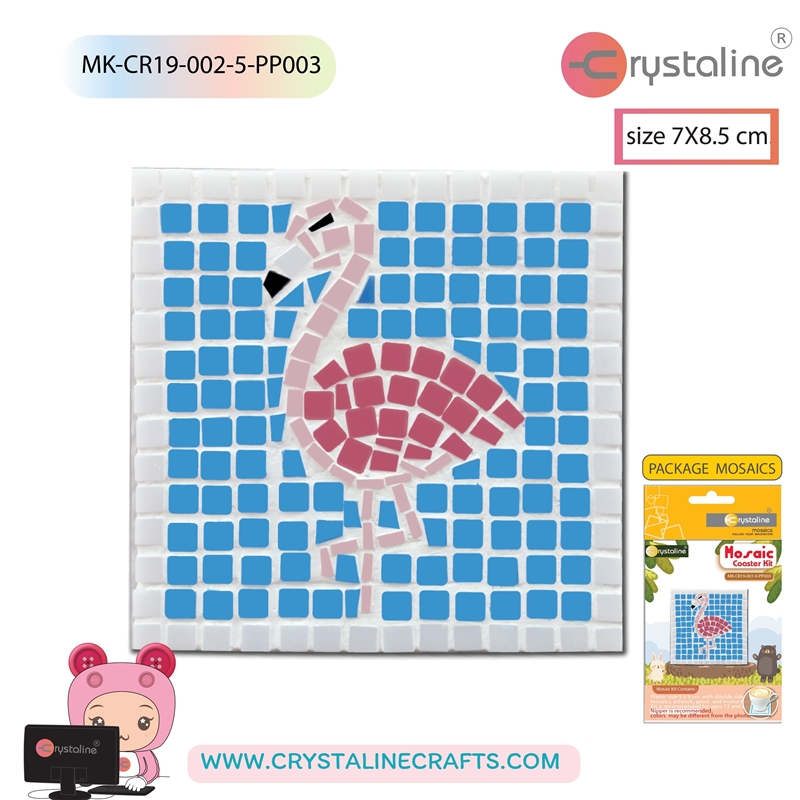 Coaster kit - Flamingo (size 9x9 cm,1pc/pack)