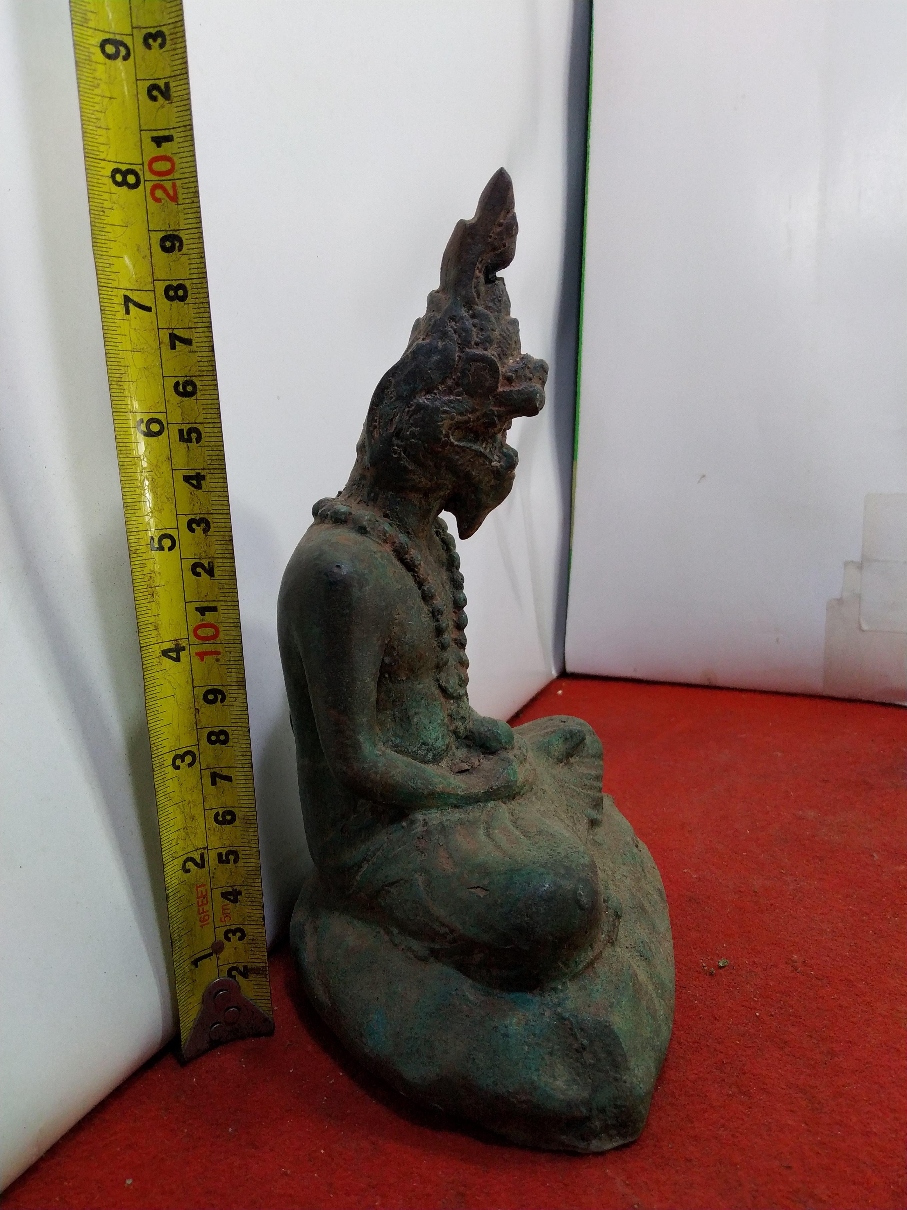 ปู่ฤาษีนาคา (ฤาษีภุชงค์) หน้าตัก 5 นิ้ว เนื้อโลหะสำริด