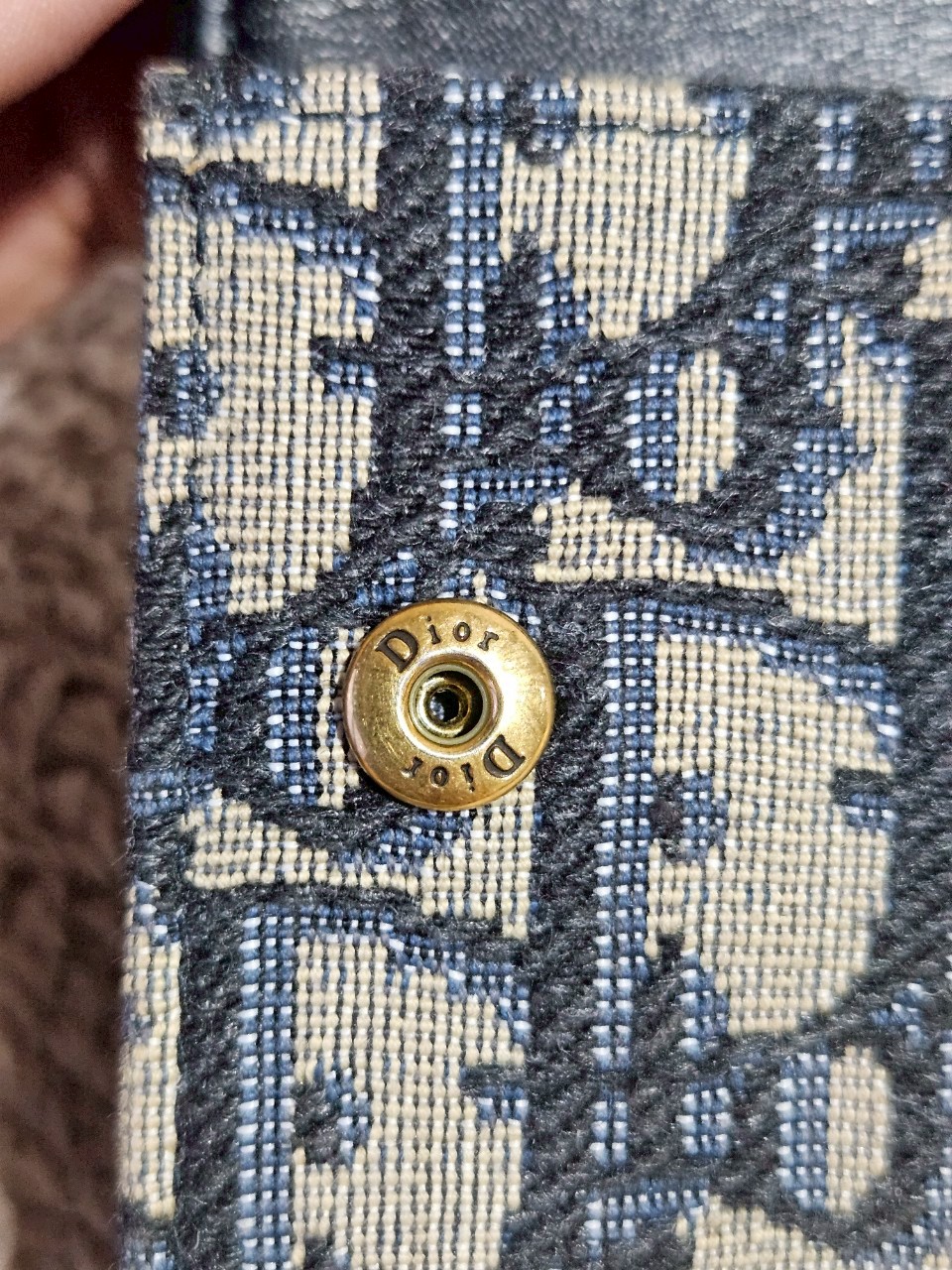 Dior Saddle 5 Gusset Card Holder Blue Dior Oblique Jacquard