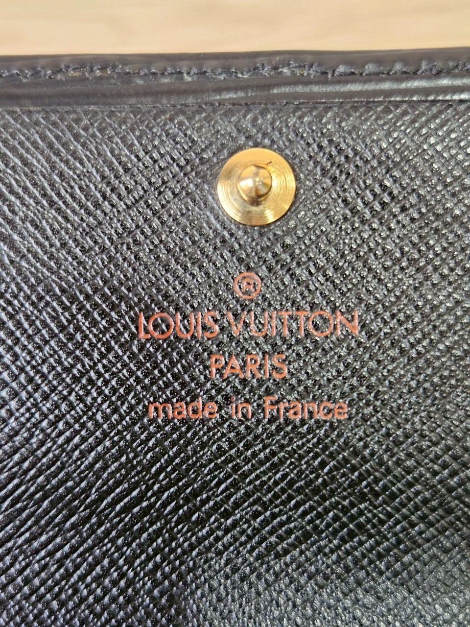 LV Epi Trifold Black Long Wallet