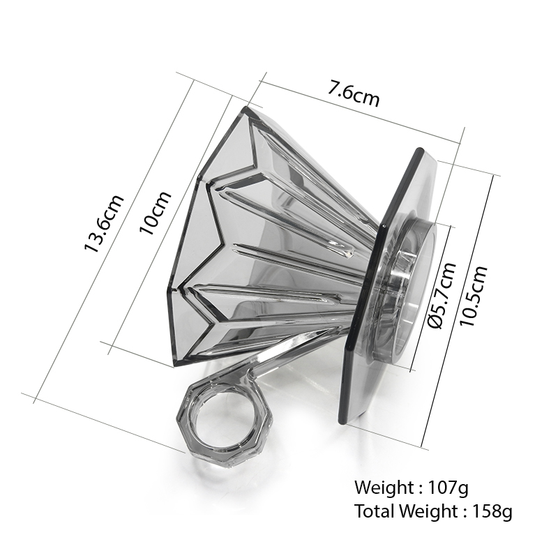 ถ้วยดริปกาแฟแปดเหลี่ยม ขนาด 1-2 cup