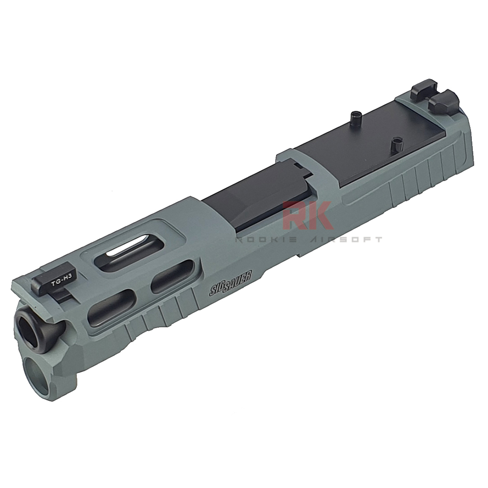 Bomber CNC Aluminum PRO-CUT (3.9 inch) Slide Kit for SIG AIR P320 M18 (Stainless Grey)