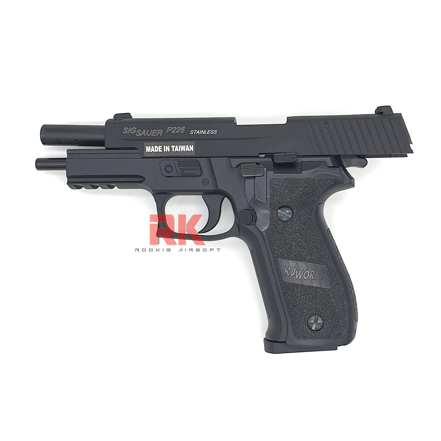 KJ Works KP-01 Sig Sauer P226 Dual Magazines Green Gas