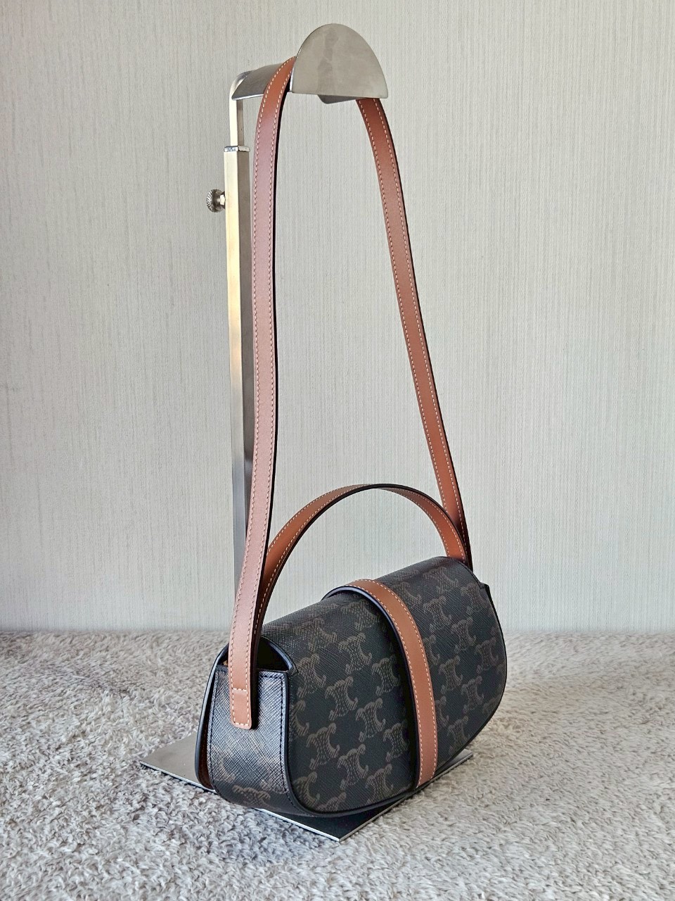 Celine Clutch on Strap Tabou Tan