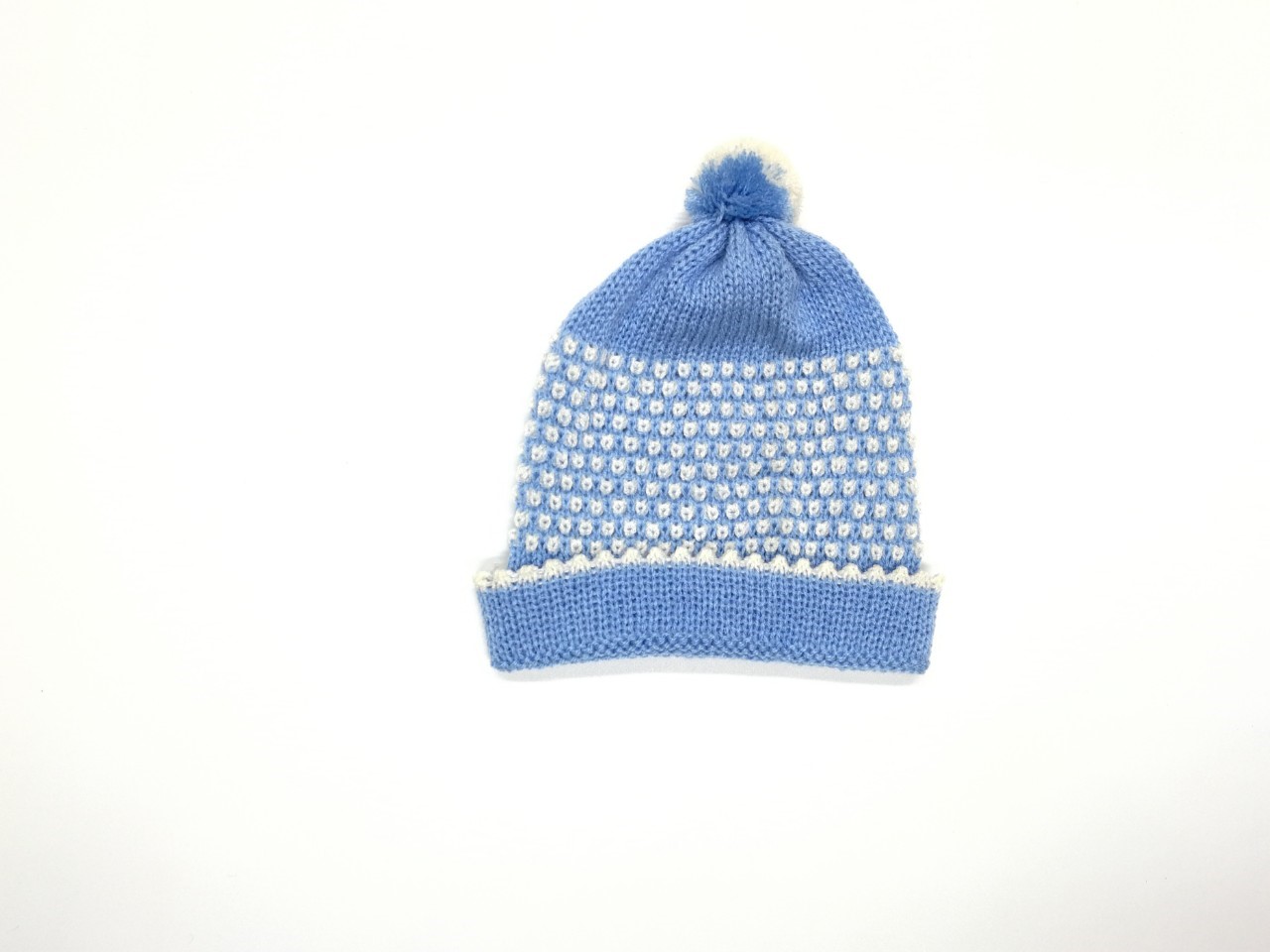 ขายส่ง หมวกไหมพรมเด็กแรกเกิด รุ่นหมวกพื้นสี-เม็ดข้าว (ราคาต่อโหล) nongnini1988