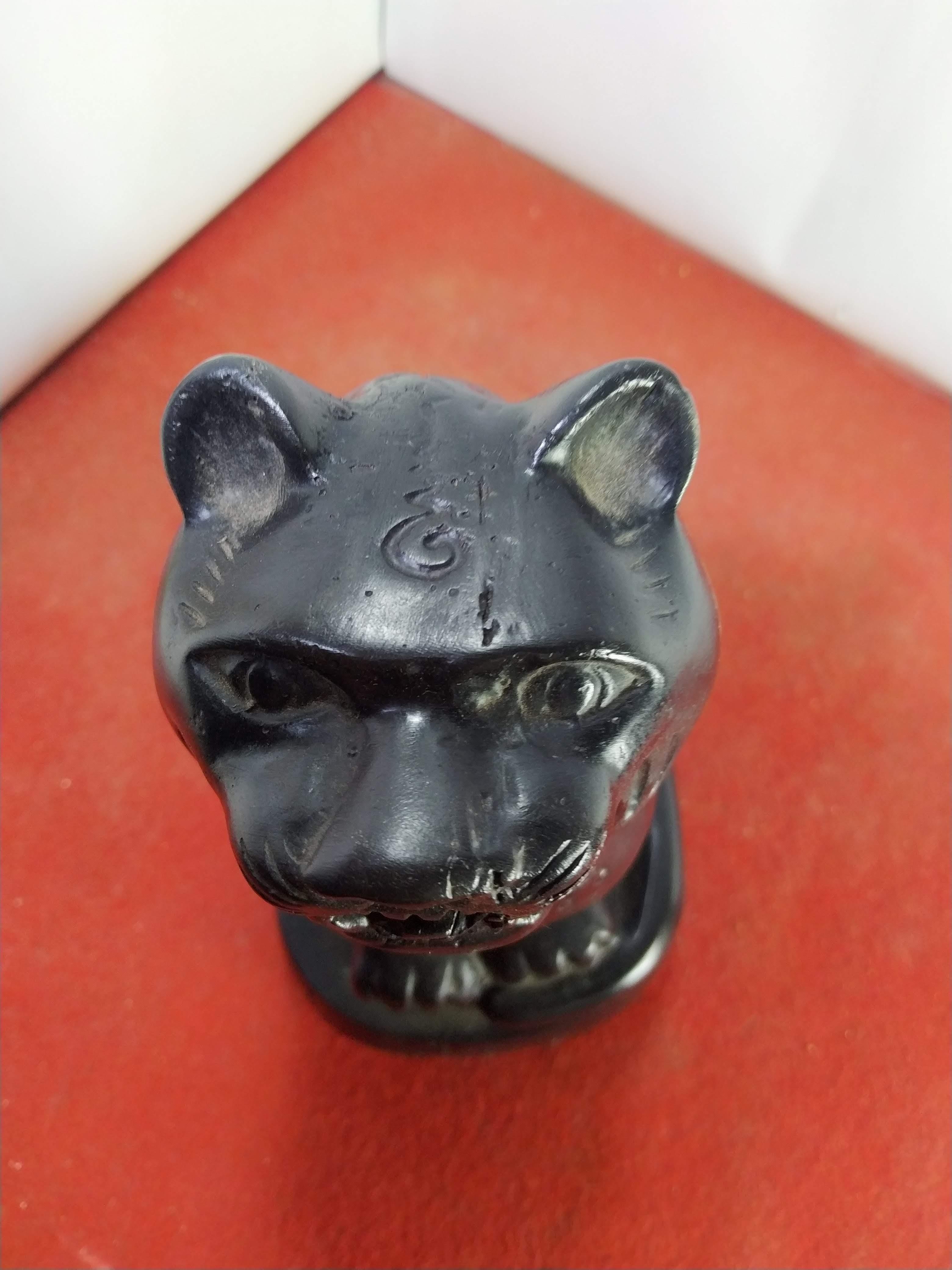 เสือ หลวงพ่อเปิ่น วัดบางพระ เนื้อโลหะสำริด สูง 9 นิ้ว