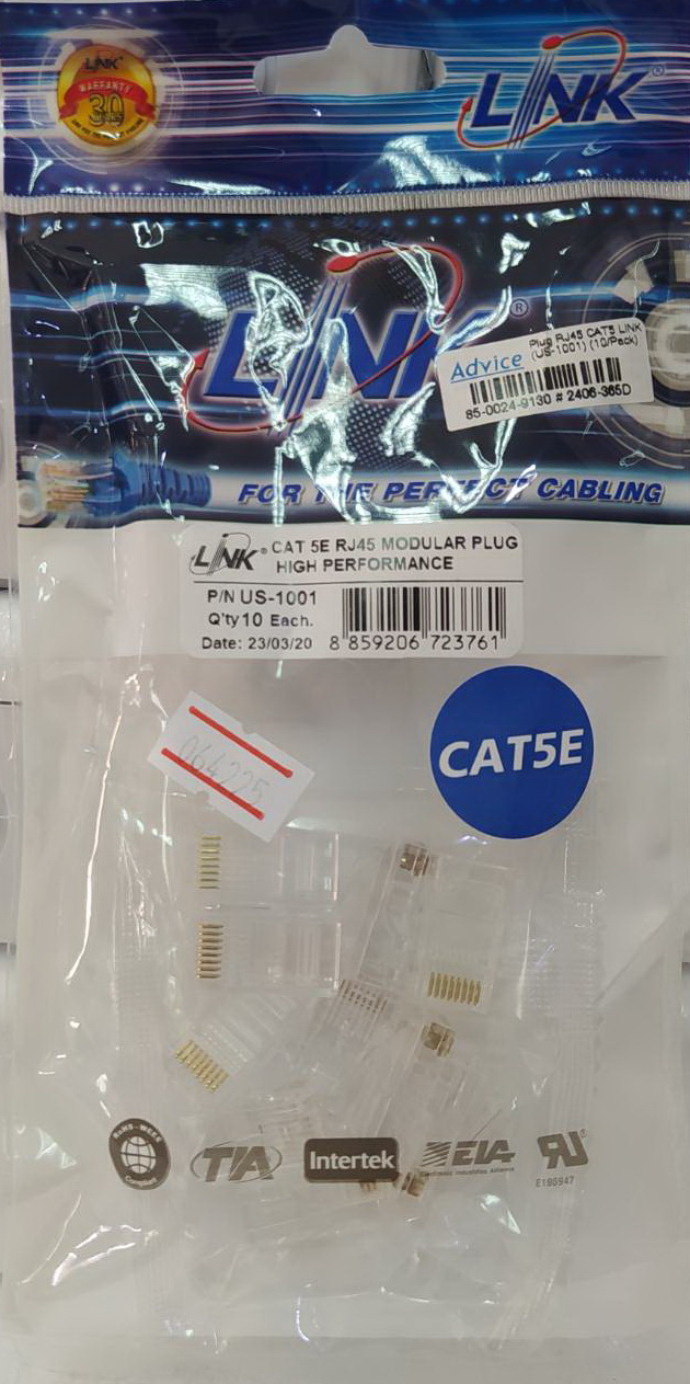 หัวแลน CAT5 LINK (US-1001) (10/Pack) Original