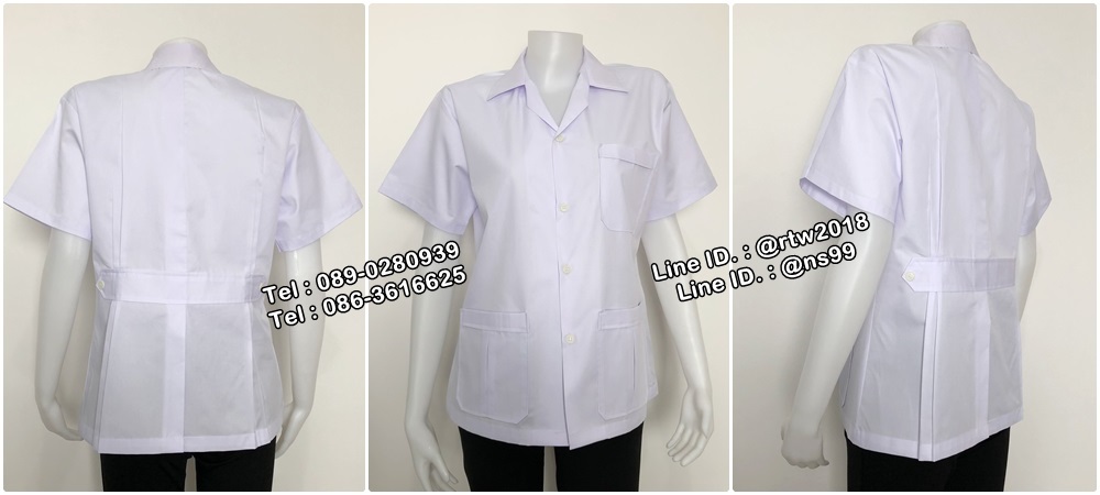 รหัส L3 : เสื้อกาวน์เภสัชกรแขนสั้น