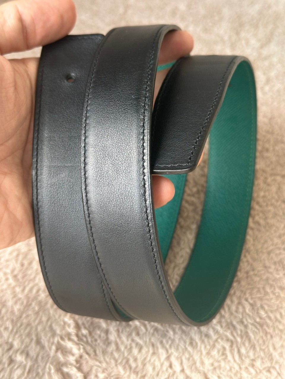 Hermes belt 32mm stamp R square