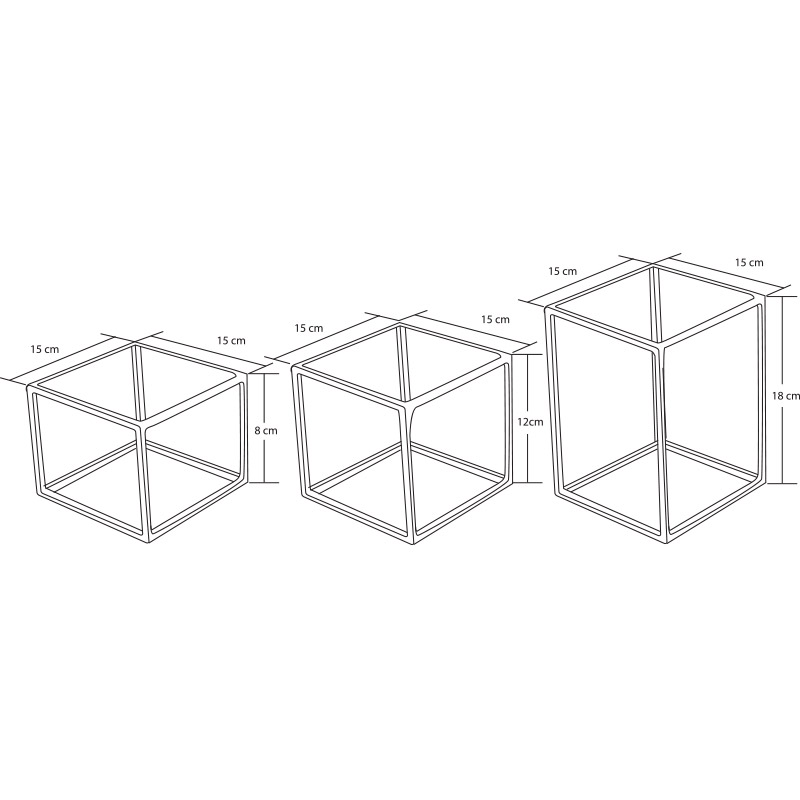 ขาตั้งสแตนเลสสีเหลี่ยมจตุรัสรวมจานเซรามิกสีดำ ขนาด กว้าง 15 x ยาว 15 x สูง 8 ซม. 1619-042