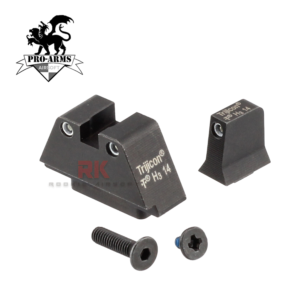 Pro Arms Tritium Steel Raised Sight for Marui G17