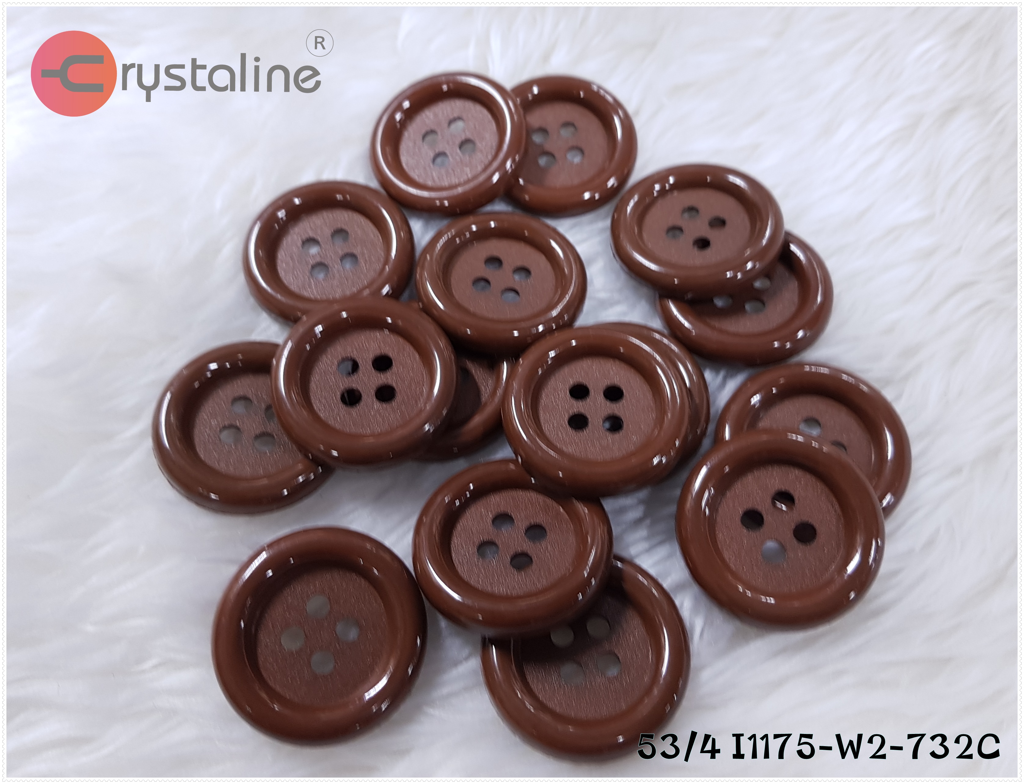Big button - Brown col. (size 53L,50pcs/pack)