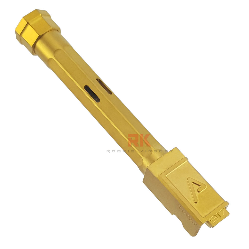 RWA Agency Arms Stainless Steel Threaded Outer Barrel for Marui G17 (Gold)