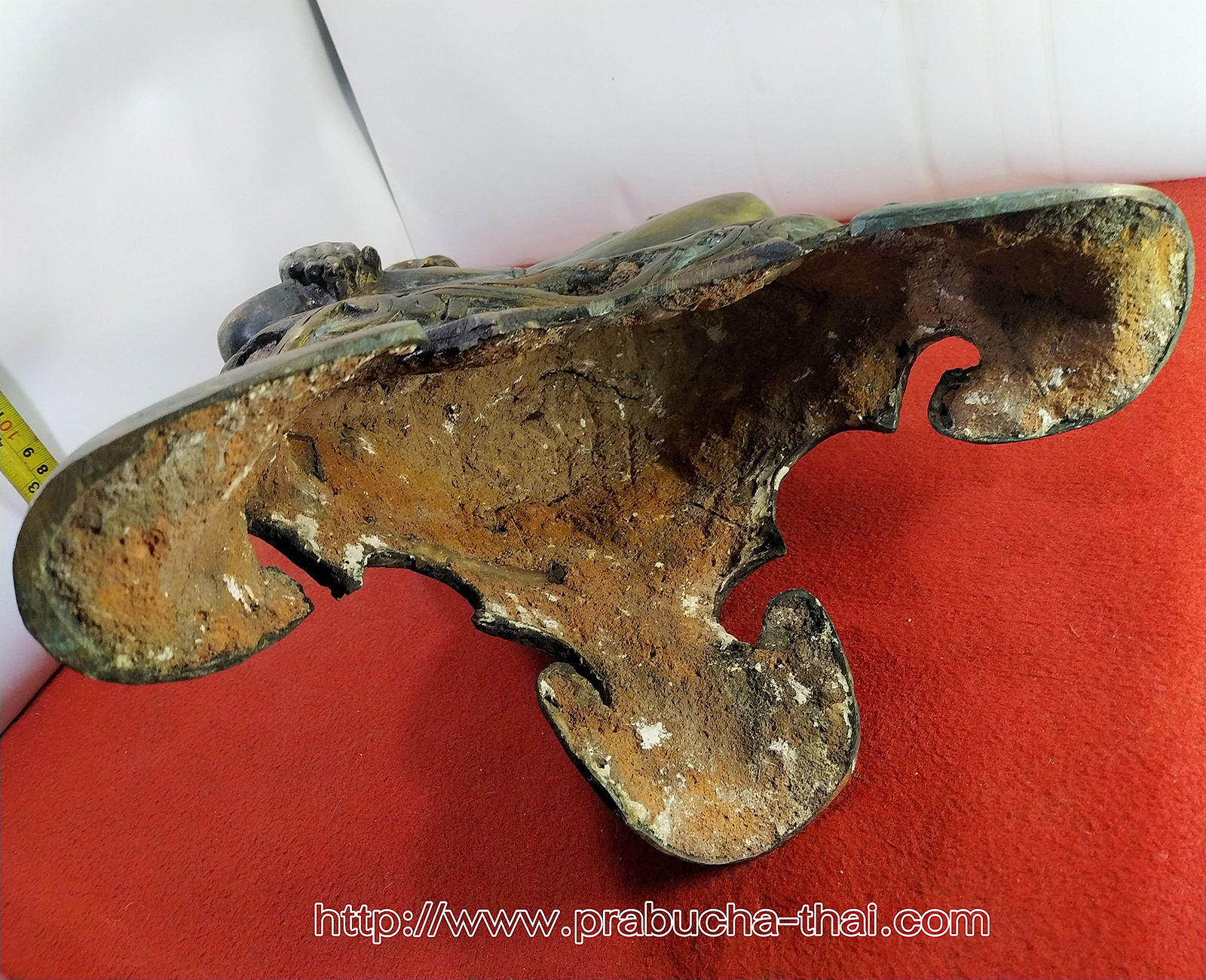 พระอู่ทอง ปางชนะมาร ฐานสามขาฉลุลาย หน้าตัก 9 นิ้ว