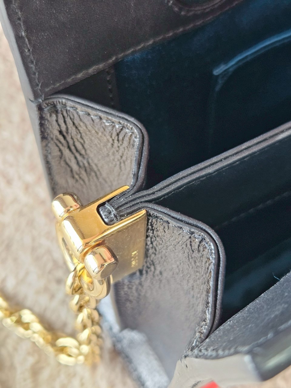 Gucci 503877 Ophidia Red Suede Chain Shoulder Bag