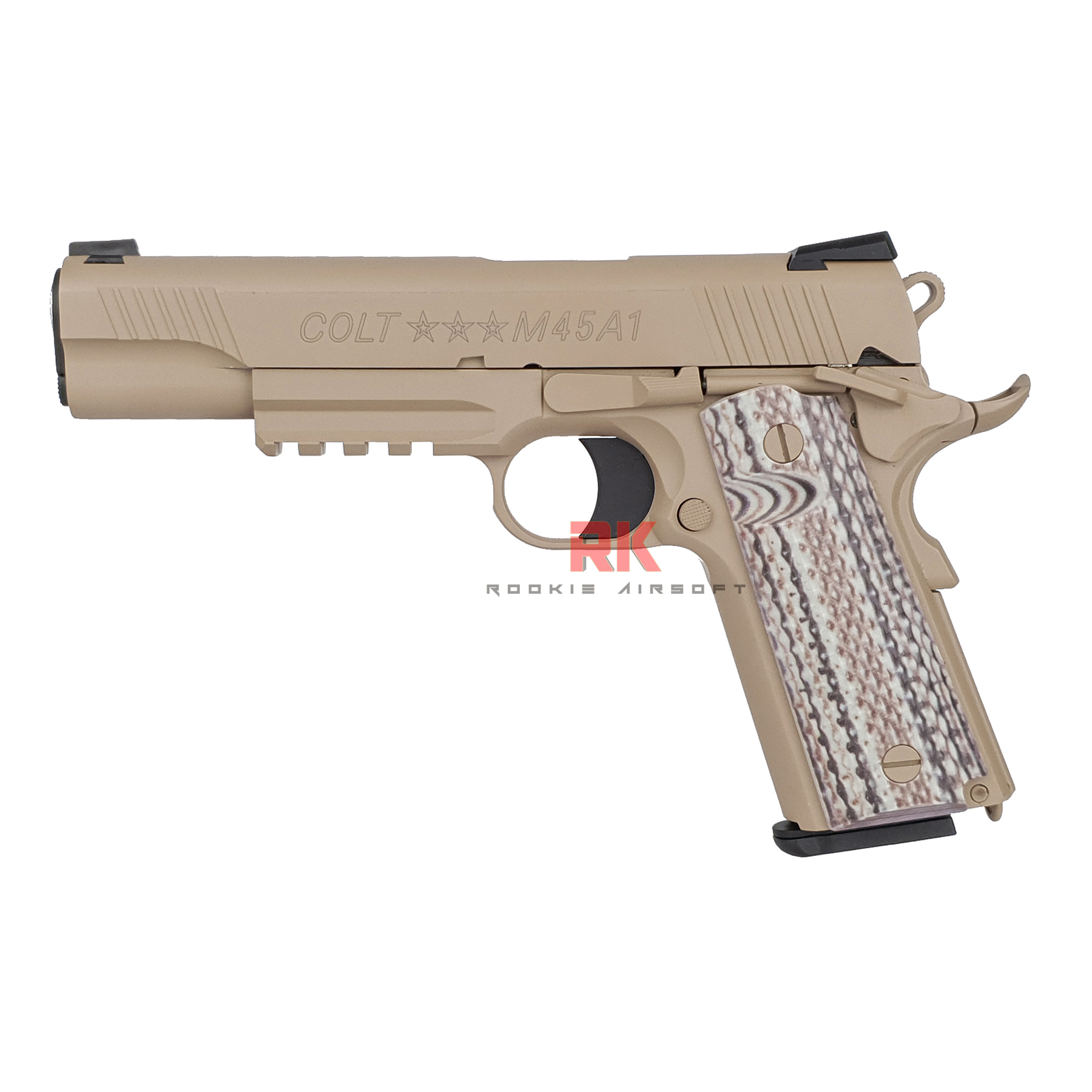 SRC Colt M45A1 Dual Magazines (Green gas + Co2) GBB - Tan