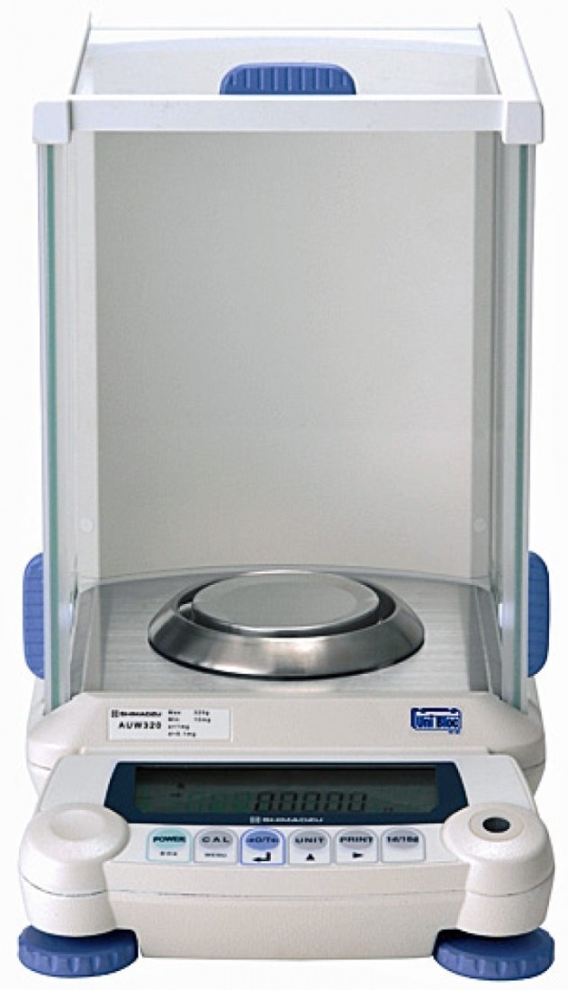 Shimadzu เครื่องชั่งดิจิตอล ยี่ห้อ Shimadzu เครื่องชั่งทศนิยม 4 ตำแหน่ง [0.0001g] ชั้งได้สูงสุด 320 g CAL INTERNAL AUX 320