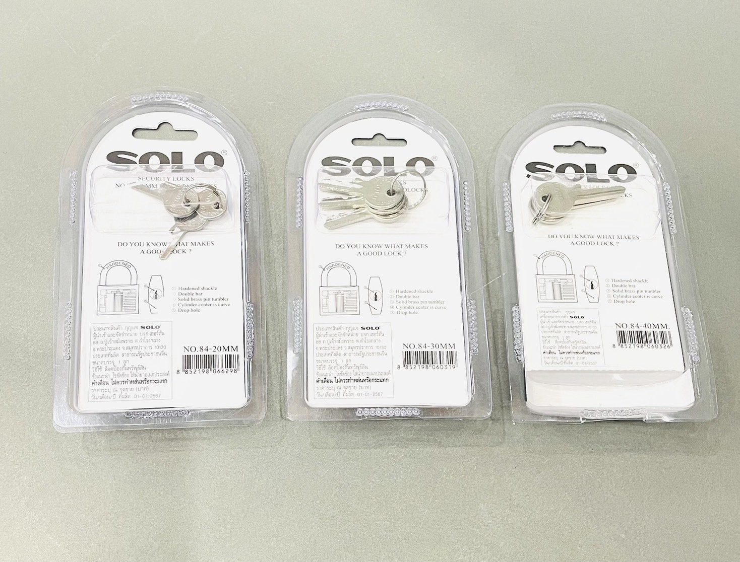 กุญแจสปริงทองเหลือง คอสั้น Solo