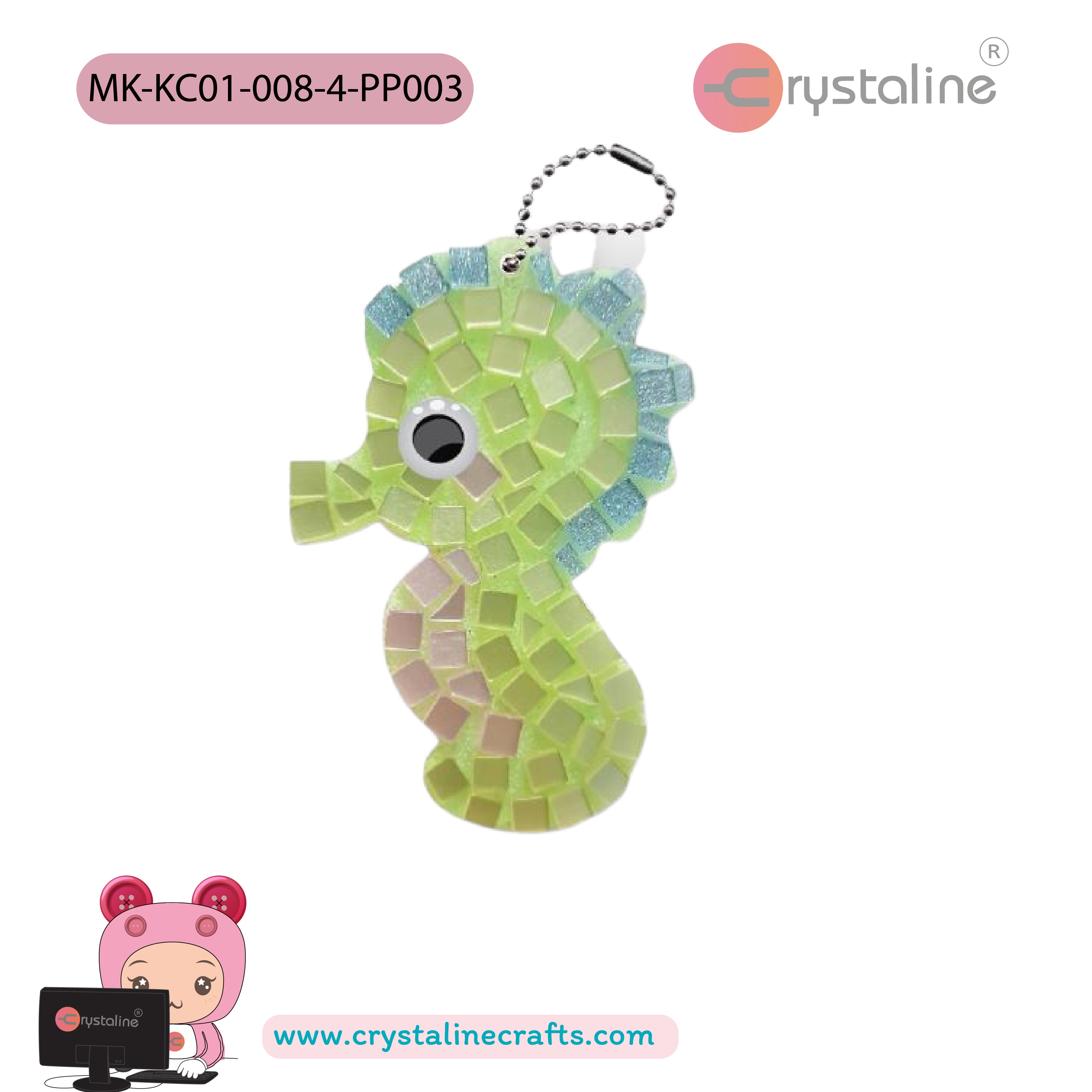 Keychain kit - Sea horse (size 7x8.5 cm,1pc/pack)