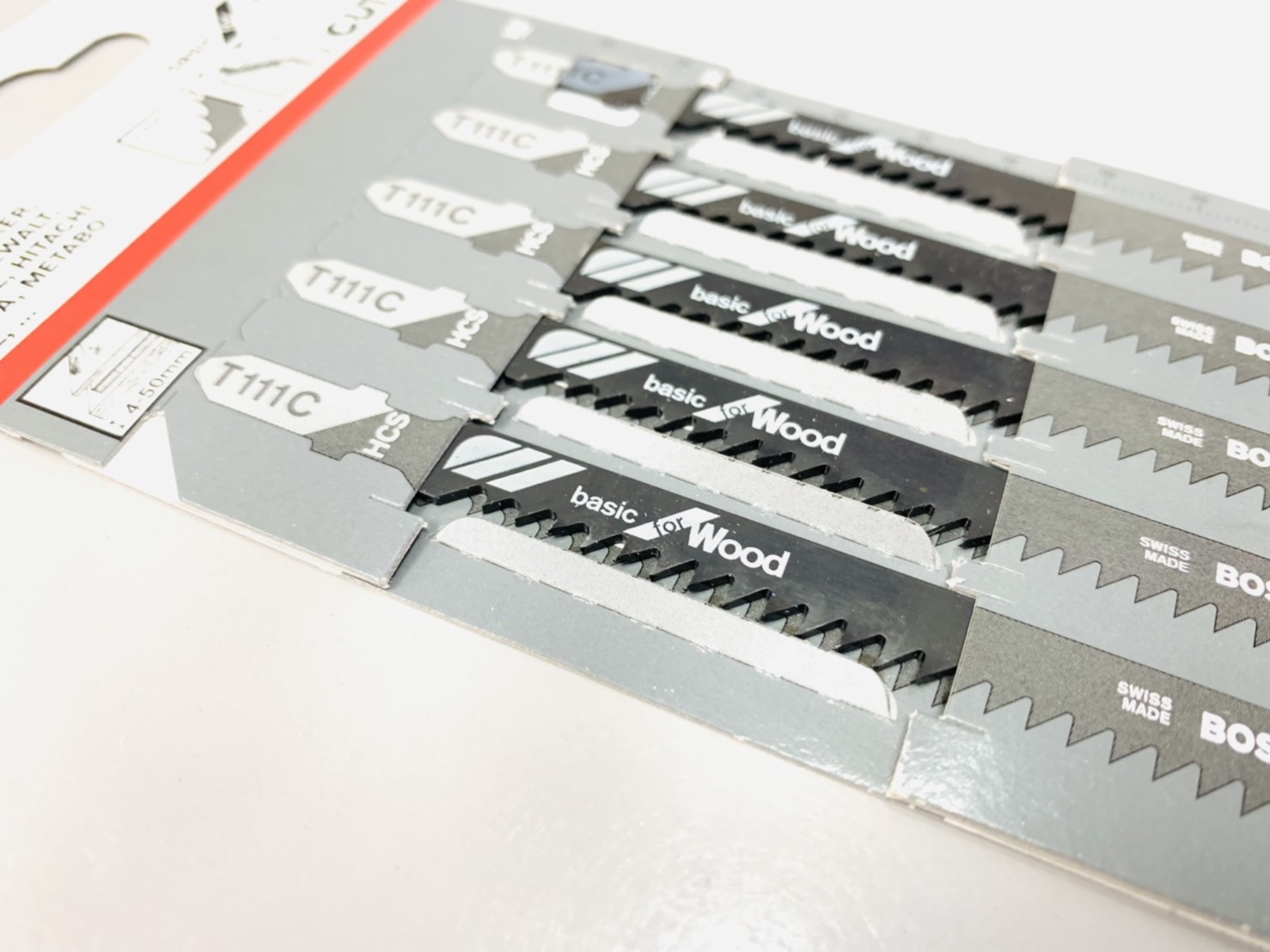ใบเลื่อยจิ๊กซอ BOSCH ตัดไม้ #T111C (แผง5ใบ)