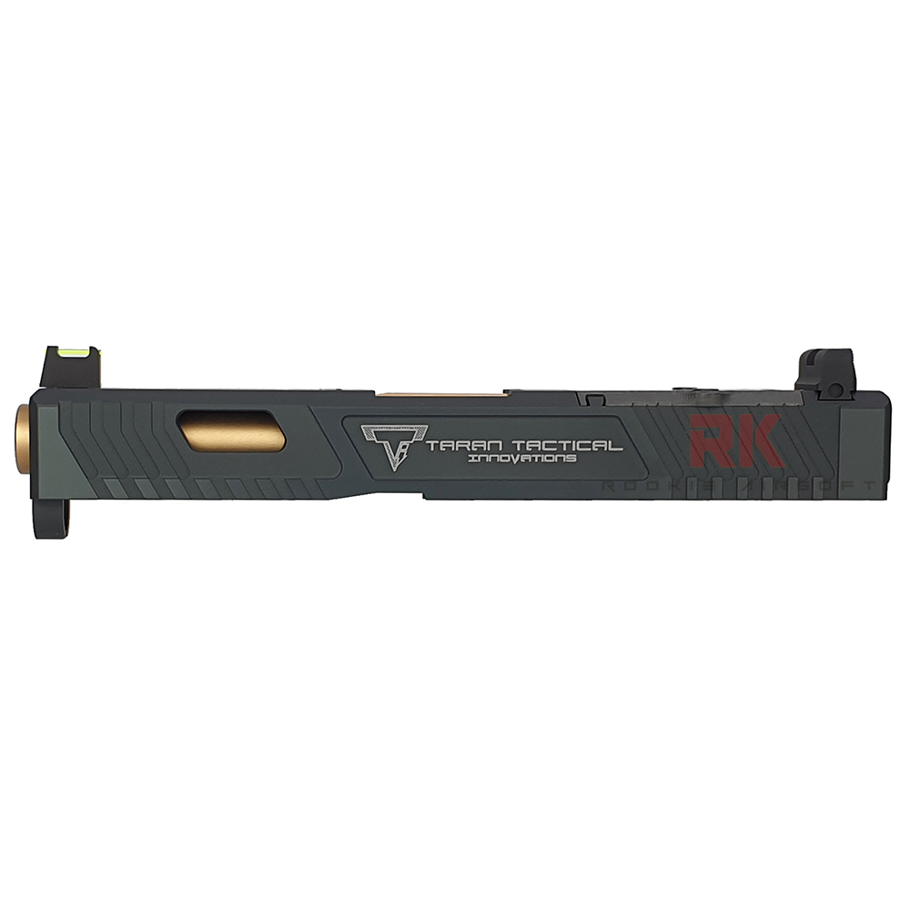 NOVA CNC Aluminum TTI G19 RMR Slide Kit for Marui G19 (Shiny Black)