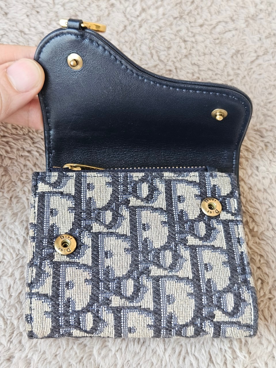 Dior Saddle Lotus Trifold Wallet