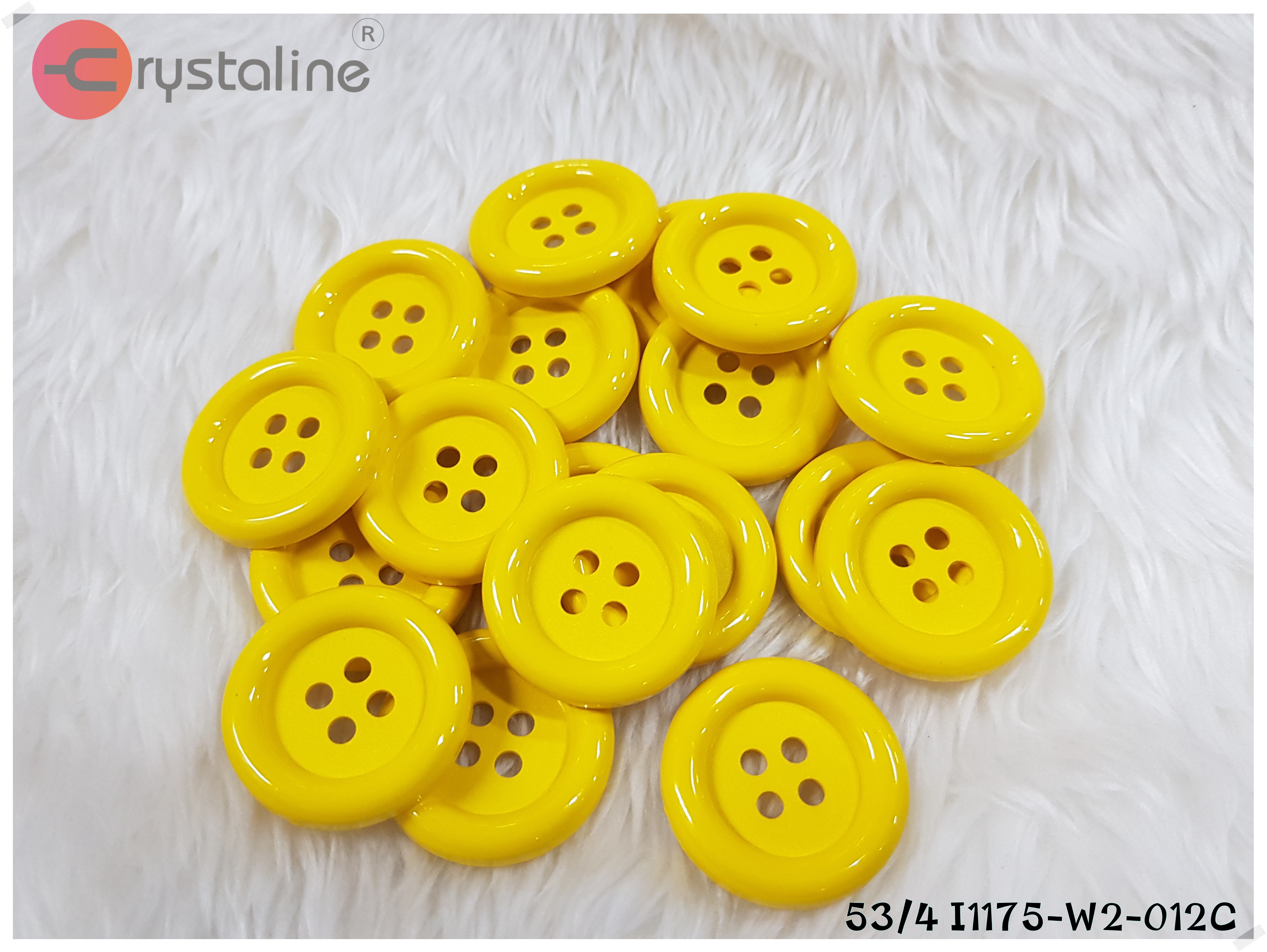 Big button - Yellow col. (size 53L,50pcs/pack)