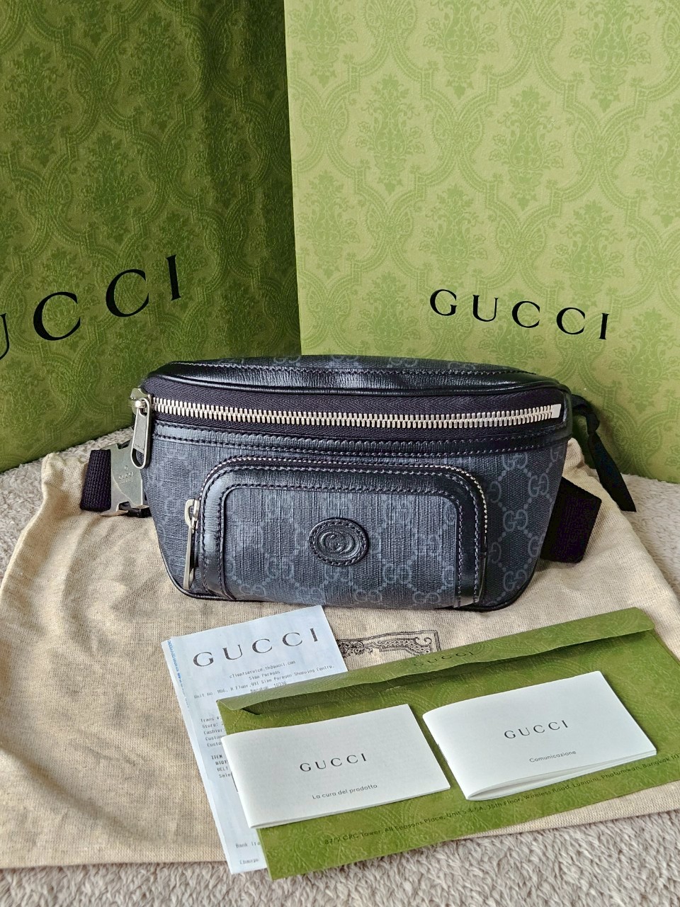 Gucci Interlocking G Belt Bag Black