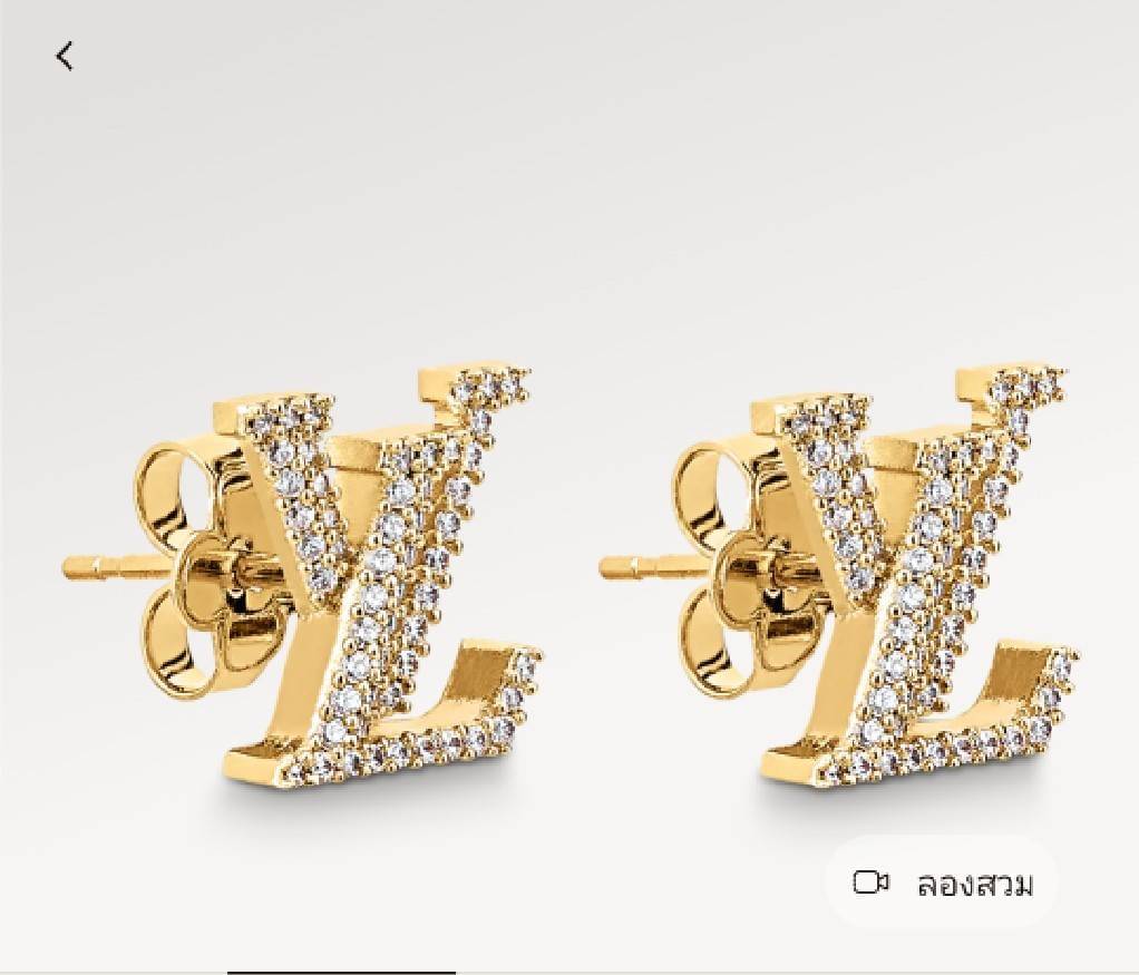 ต่างหู LOUIS VUITTON ต่างหู หลุยวิสตอง ต่างหู LV ติดหู