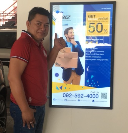 Slim Light Box 100×100cm. กรอบไฟ LED กระจายแสง มีบริการพิมพ์ด้วยระบบ UV สำเนา