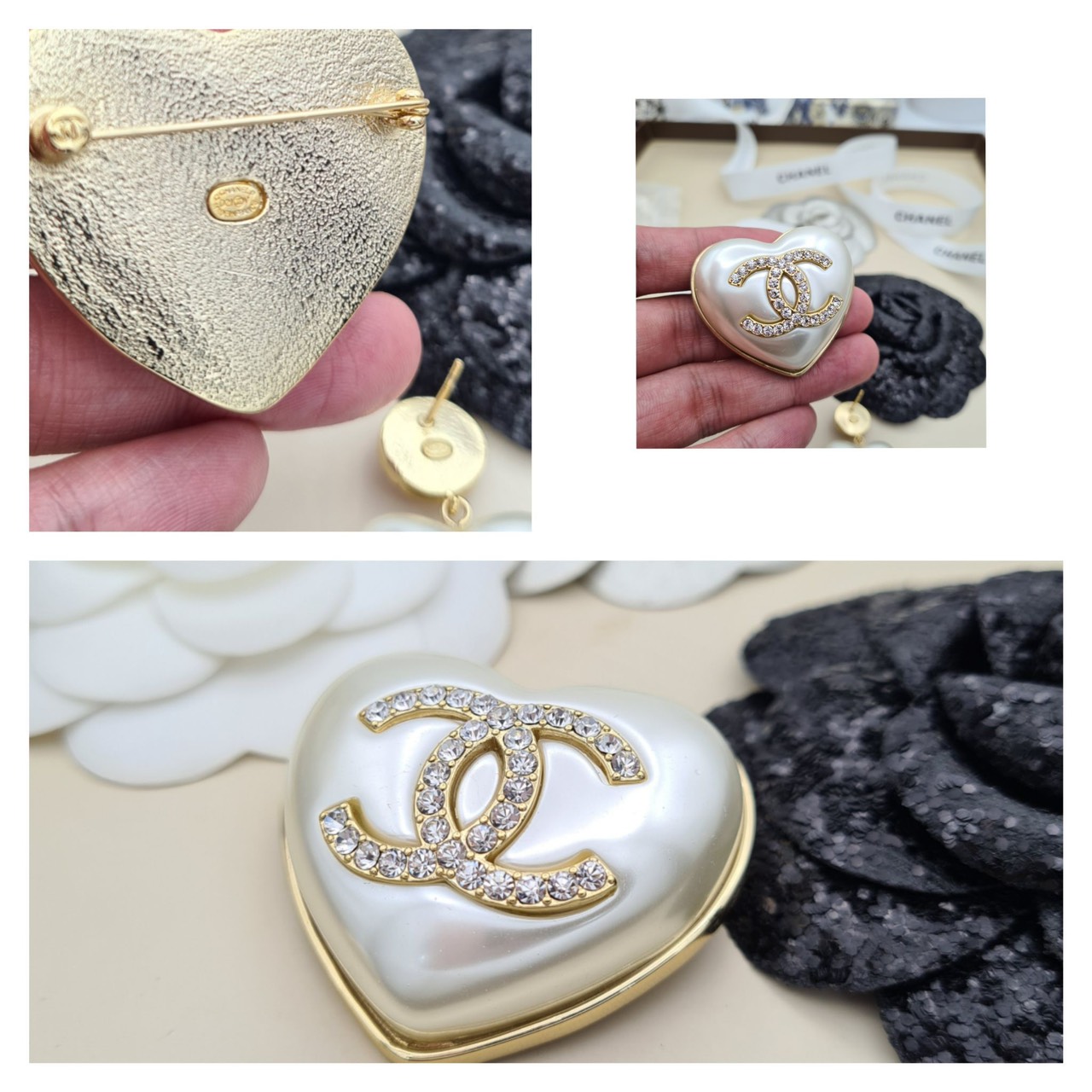 ต่างหูชาแนล เข็มกลัดชาแนล ต่างหู Hi End Chanel Earring ต่างหูชาแนล