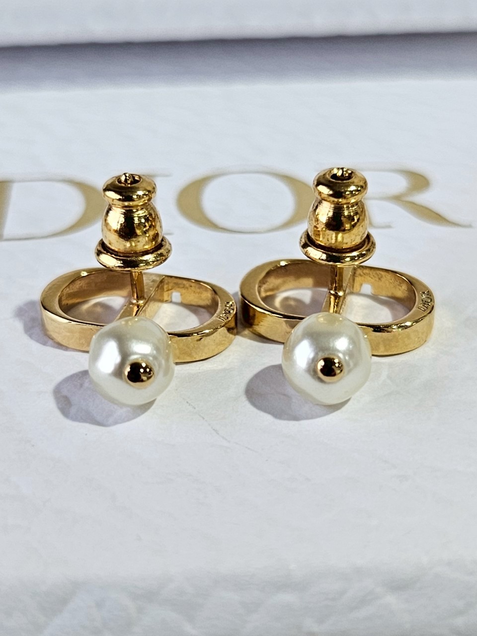 Dior Earring CD มุก