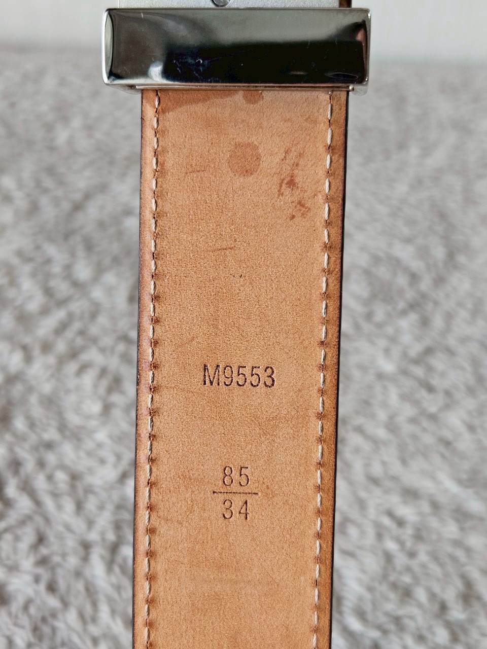 LV M9553 Black EPI Leather Belt