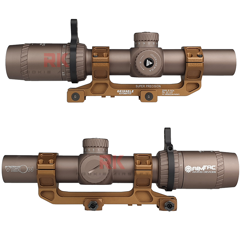 Arrow Optics AIMTAC Vision HD 1-4.5x26mm Rifle Scope (FDE)