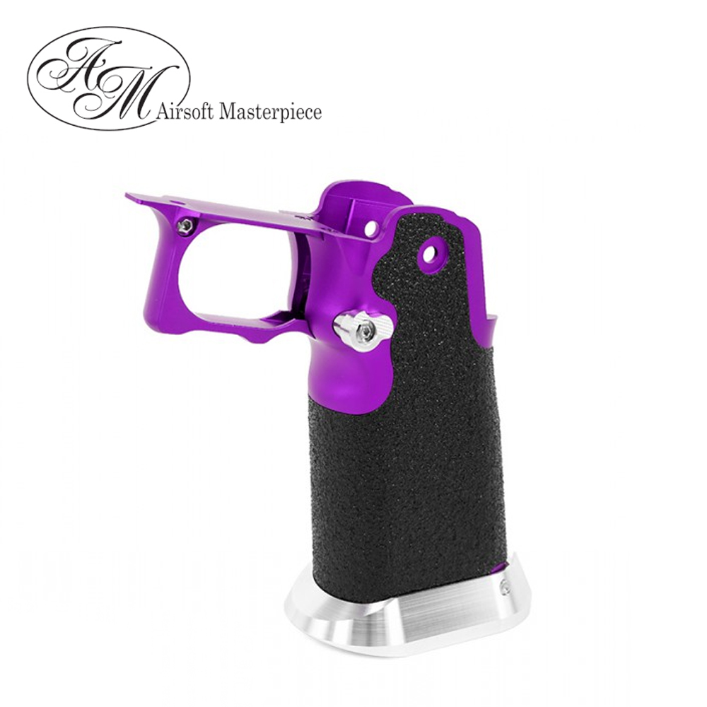 Airsoft Masterpiece Aluminum Grip for Hi-CAPA Type 6 - Infinity Grip Tape ver. (Purple)