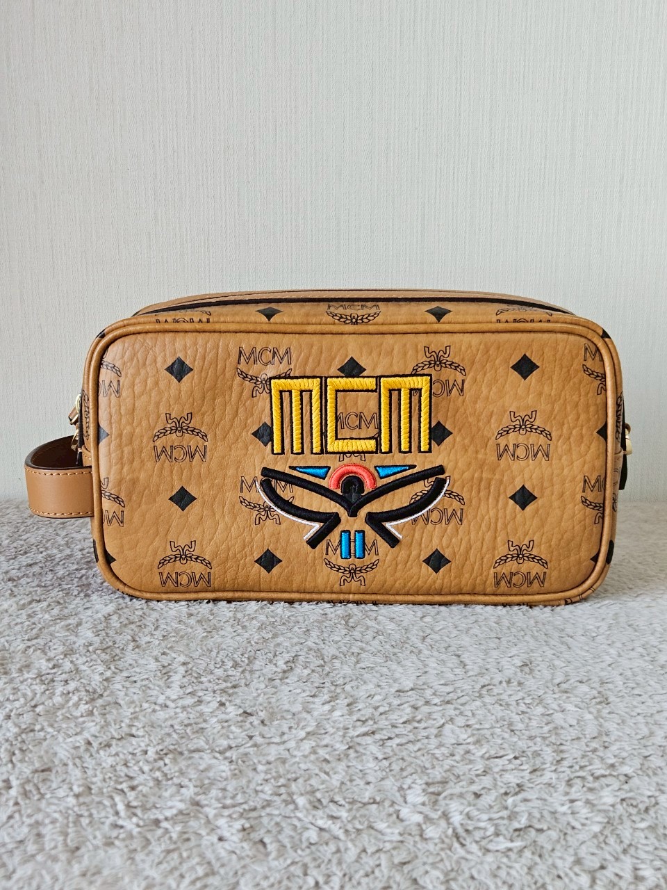 MCM Geo Laurel Wash Bag