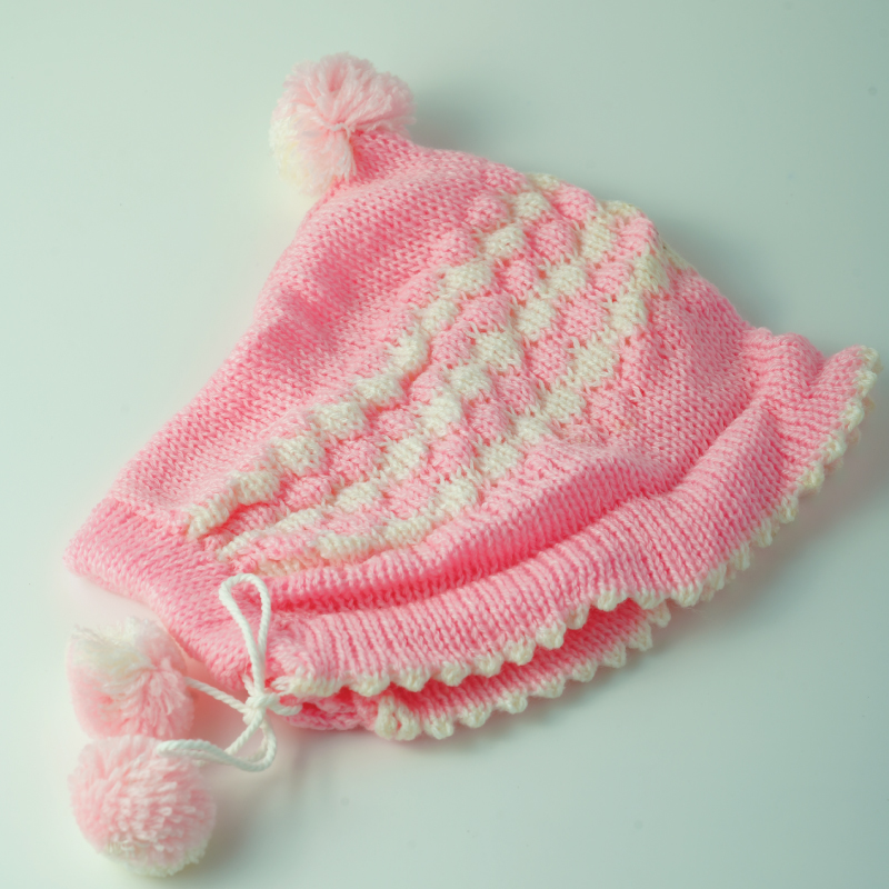 ขายส่ง หมวกไหมพรมเด็กแรกเกิด รุ่นหมวกน้อยหน่าสามจุก (ราคาต่อโหล) nongnini1988