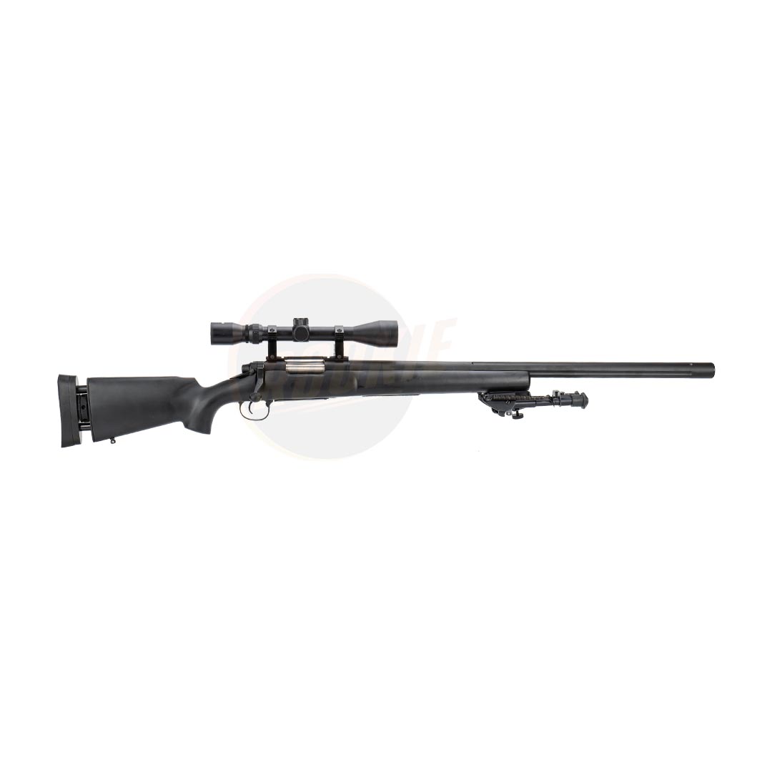 A&K M24 (Wood) Air Cocking Sniper Rifle - Black