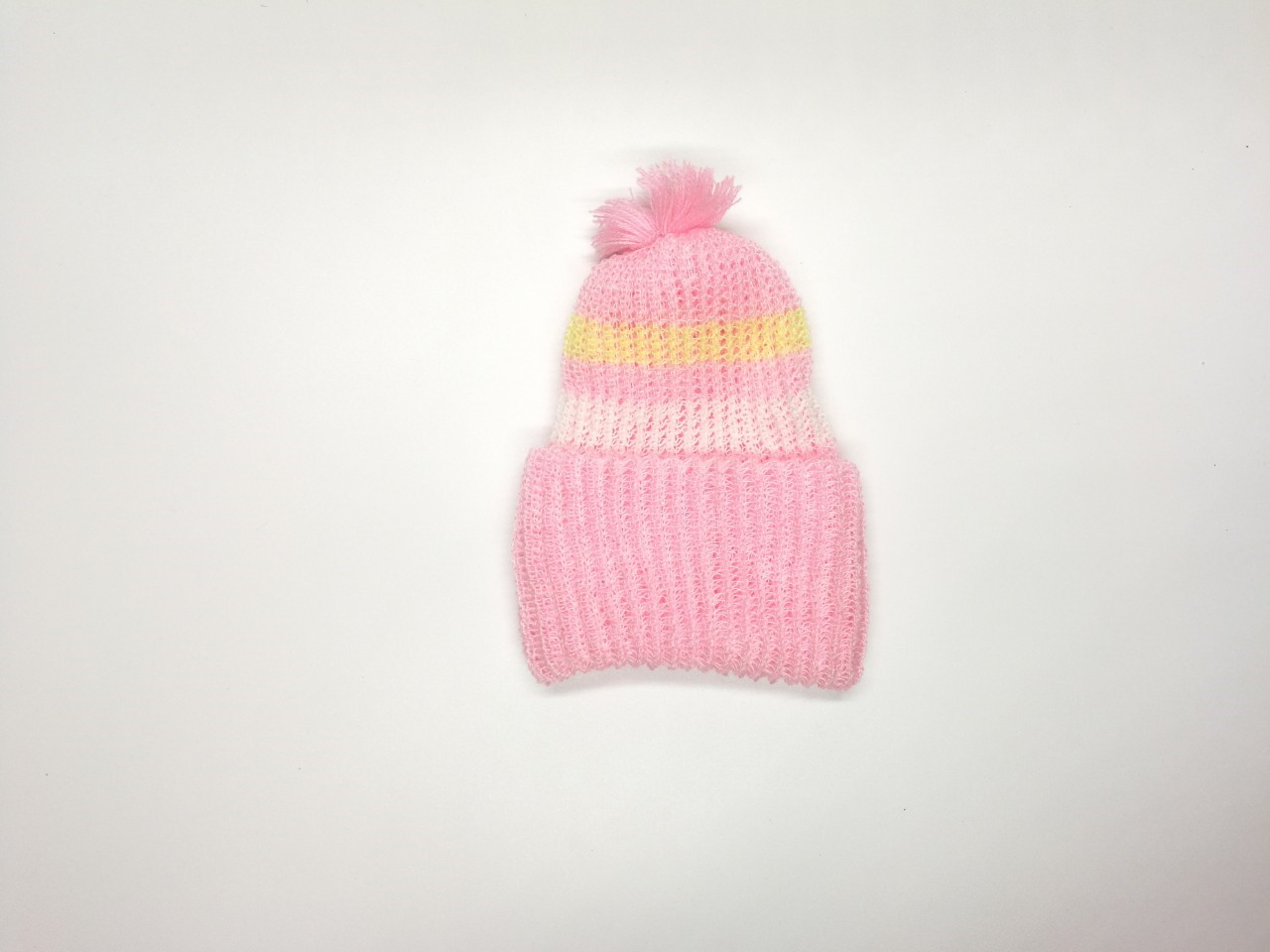 ขายส่ง หมวกไหมพรมเด็กแรกเกิด รุ่นหมวกพื้นสี-ริ้วรุ้ง (ราคาต่อโหล) nongnini1988