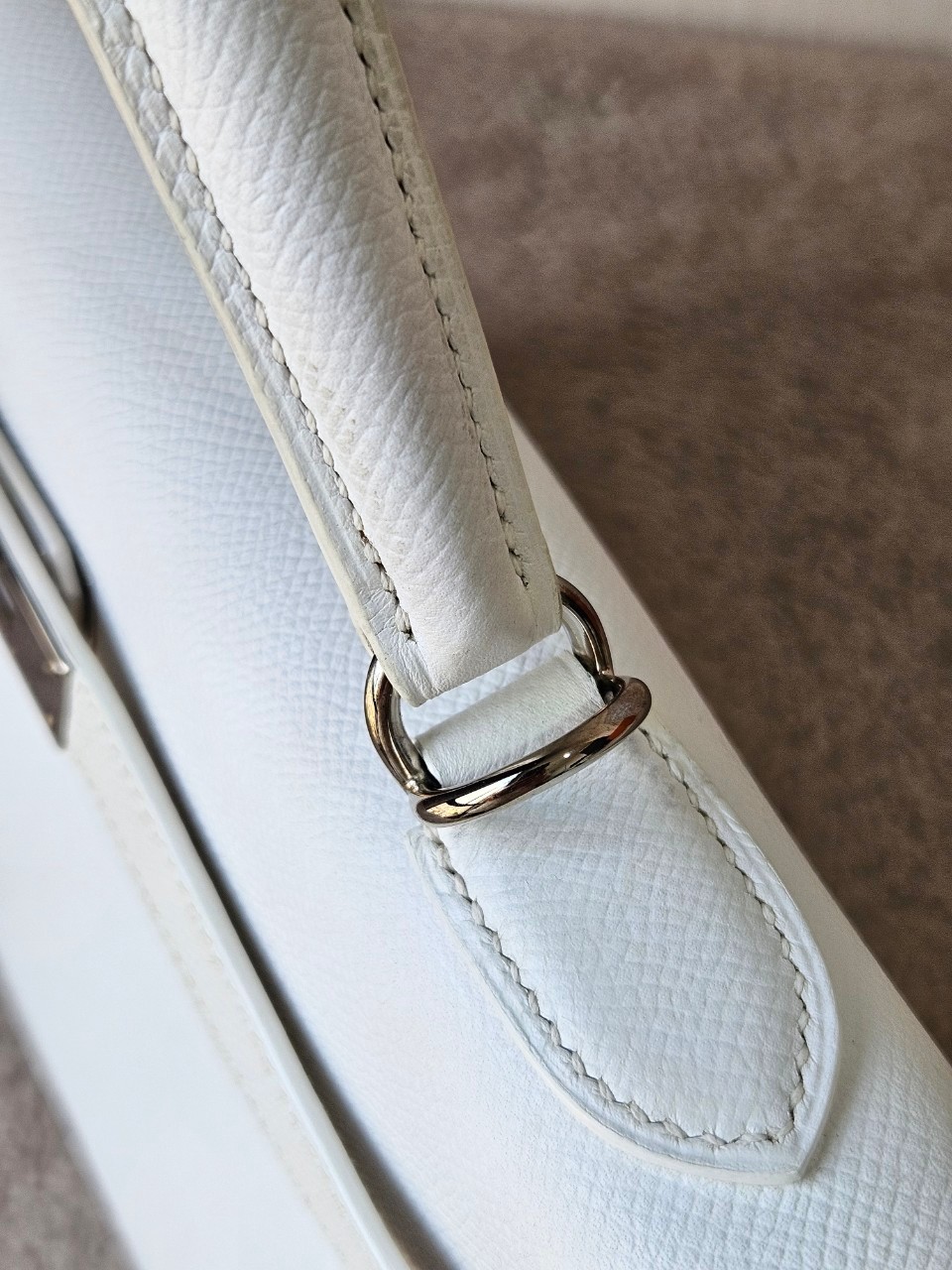 Hermes K32 Blance Epsom PHW stamp K