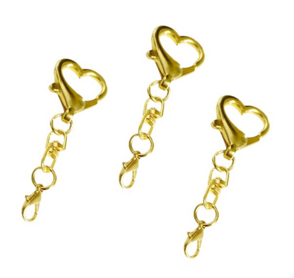 ต้นทุนล๊อตใหม่ ถูกลง!!! (12ชิ้น, 25ชิ้น, 50ชิ้น) **แบบคุณภาพดี งานสวย แข็งแรง ไม่ป๊องแป๊ง** อะไหล่พวงกุญแจ DIY ห่วงพวงกุญแจ ตะขอพวงกุญแจ ชุดรูปหัวใจ+ข้อต่อ+ตะขอก้ามปู